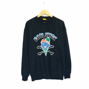 Zeldzaam! Cool Stick Ice Cream groot logo spelout vintage sweatshirt met ronde hals trui trui stijl fashion streetwear designer / maat x large