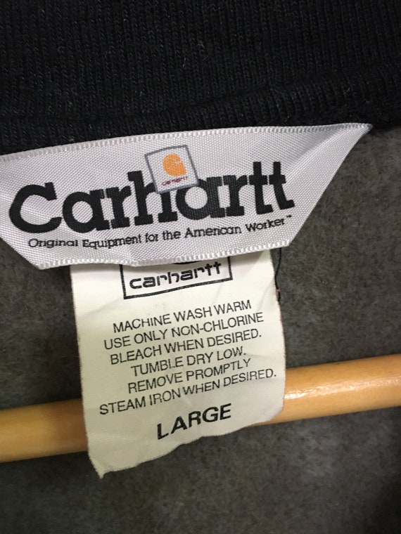 Rares Carhartt Petit logo brode Pull a glissiere complete Sweat shirt Veste style streetwear Createur de mode Hip Hop Taille Large Etsy France