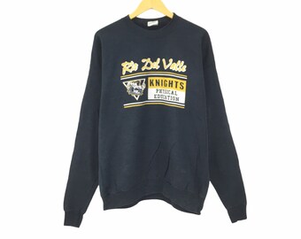 Rare! Rio Del Valle Hanes Big Logo Spellout Vintage Crewneck Sweatshirt Jumper Sweater Pullover Style Fashion Design / Size Large