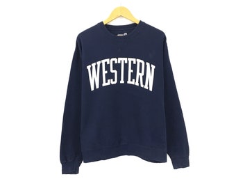 Rare! Western Gear For Sports Big Logo Spellout Vintage Crewneck Sweatshirt Jumper Pullover Style Fashion Brand / Size Medium
