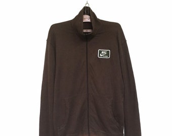 Rare! Nike Air Swoosh Air Shoes Big Logo Embroidery Reversible Sweater Sweatshirt Zipper Pullover Spellout Sportswear Vintage / Size Large