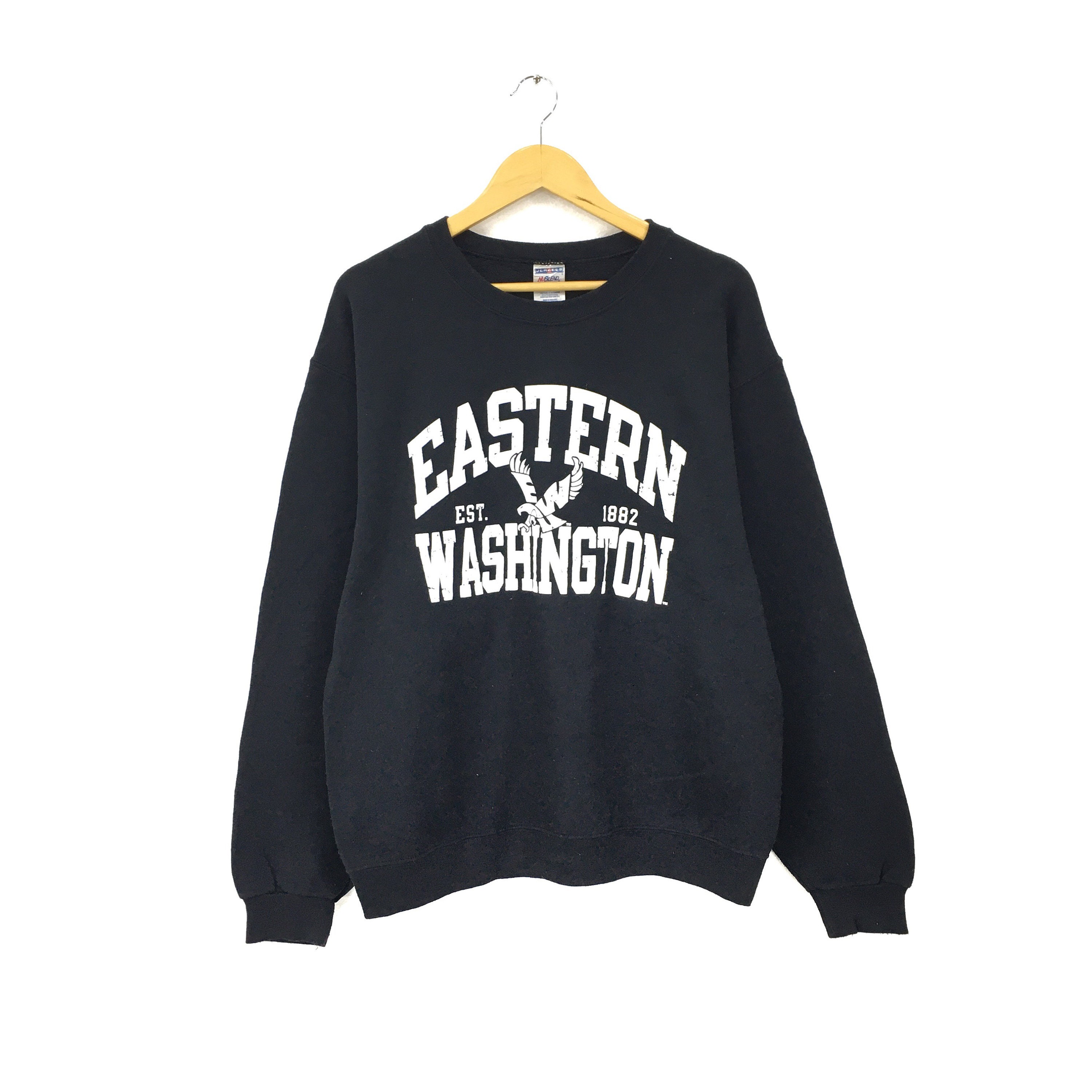 Rare! Eastern Washington Jerzees Tag Vintage 90s Big Logo Rare! Eastern Washington Jerzees Tag Vintage 90s Big Logo