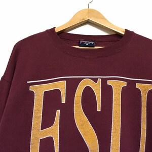 Sällsynt! Ferris State University FSU Jansport 90-tals stor logotyp Vintage rund hals tröja Tröja Pullover Stil Mode / Storlek Medium bild 3