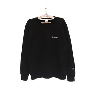 ¡Excepcional! Sudadera Champion de los 90 con cuello redondo, estilo urbano vintage, logo grande bordado, talla grande