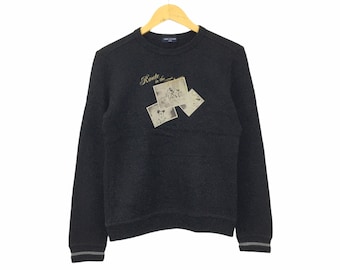 Rare! Mickey Mouse Cartoon Disney Minnie Mouse Big Logo Crewneck Sweatshirt Hoodies Jumper Pullover Spellout Style Fashion / Size Small