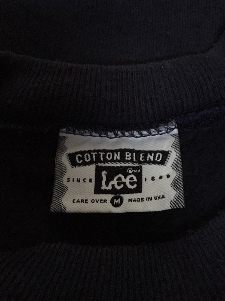Vintage Sweat-shirt ras du cou Lee avec petit logo noir