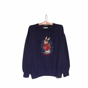 Vintage Rare The Socy Favorite Cartoon Big Logo Embroidery Crewneck Sweatshirt Jumper / Size Large
