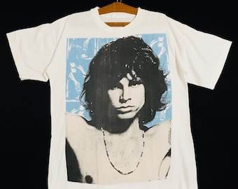 Selten ! Vintage Jim Morrison The Doors Over Print Fifth Column Single Stitch Vintage 80er 90er Band Tees Tour Tees / Größe X Large