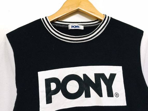Rare! Pony Brand Big Logo Spellout Sweatshirt Swe… - image 3