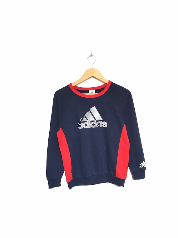 Buy Rare! Adidas Sweatshirt Big Logo Spellout Vintage Crewneck