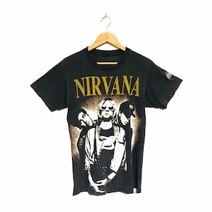 Rare! 90s Nirvana Vintage Kurt Cobain Grunge Rock Band Tee Tour Tee T Shirt Band Single Stitch / Size Medium