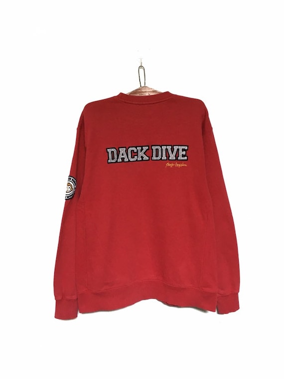 Rare Dack Dive Bongo Big Logo Embroidery Crewneck Sweatshirt