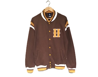 Vintage Hang Ten Letterman Jacket Wool Leather Varsity