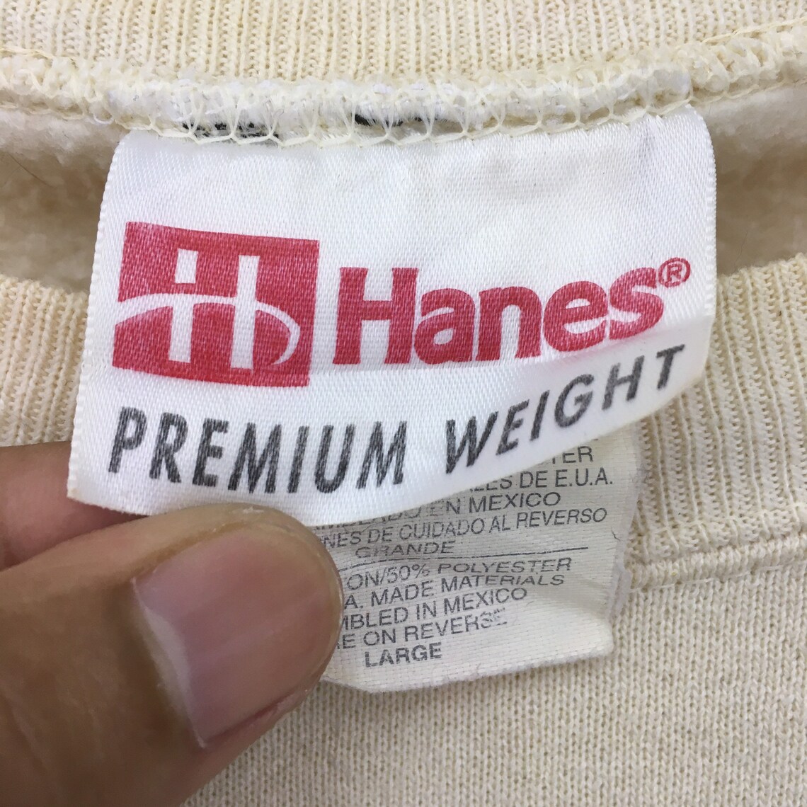 hanes 90s tag
