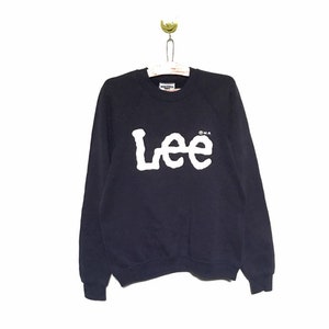 Vintage Rare Lee USA Big Print Logo Crewneck sweatshirt jumper / Levis Wrangler Lee Fashion / Size Medium