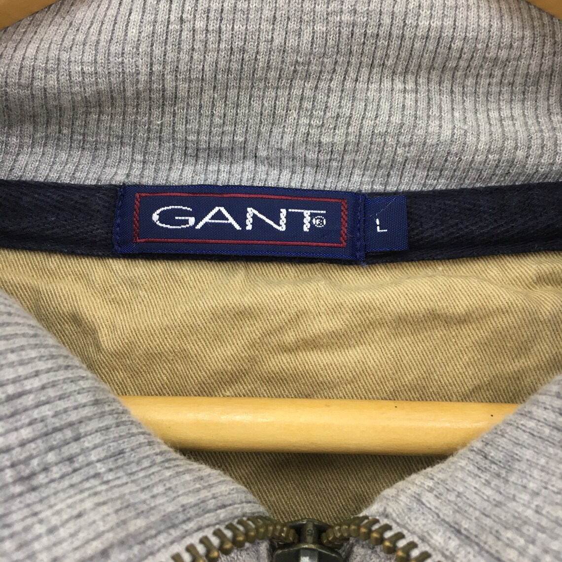 Rare GANT USA College Big Logo Embroidery Spellout Half Zip Etsy