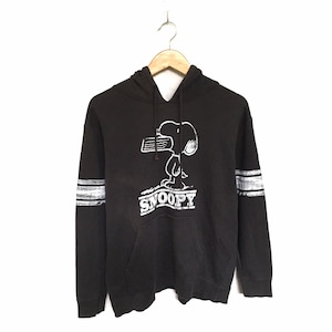 Rare! Peanuts Snoopy Charlie Brown Flying Ace Vintage 90s Cartoon Big Logo Spellout Embroidery Hoodies Sweatshirt Jumper Pullover / Size M