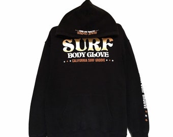 Seltener Surf Body Glove California Big Logo Sweatshirt Hoodies / Größe Large