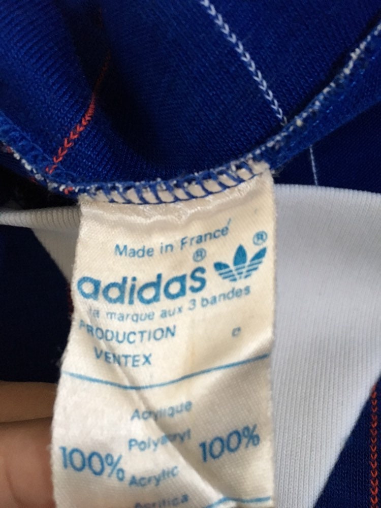 Vintage Rare 80s Adidas France Jersey Deadstock Condition