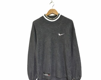 Rare! Nike Jordan Swoosh 90s Small Logo Embroidery Spellout Crewneck Sweatshirt Jumper Pullover Vintage Sportswear Streetwear / Size X Large