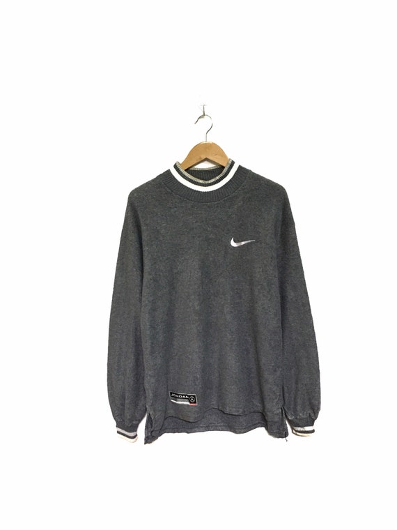 Rare Nike Jordan Swoosh 90s Small Logo Embroidery Spellout Crewneck Sweatshirt Jumper Pullover Vintage Sportswear Streetwear Size X Large Etsy Canada