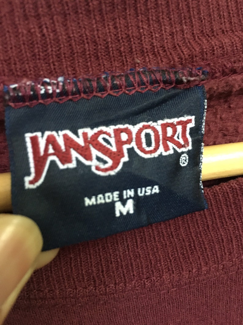 Sällsynt! Ferris State University FSU Jansport 90-tals stor logotyp Vintage rund hals tröja Tröja Pullover Stil Mode / Storlek Medium bild 7