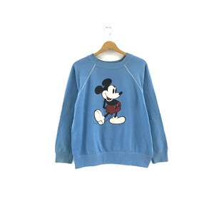 Rare! Mickey Mouse Cartoon Disney Casuals Vintage 80s 90s Logo Spellout Crewneck Sweatshirt Jumper Pullover Style Fashion Usa/ Size Large