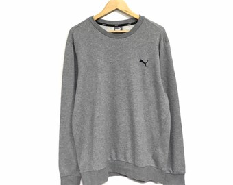 Zeldzaam! Puma klein logo borduursel spelout ronde hals trui trui trui hoodies vintage sportkleding streetwear / maat XXLarge