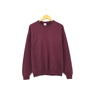 Rare! Jerzees 90s Plain Vintage Crewneck Sweatshirt Jumper Pullover Style Fashion Designer Brand Streetwear / Size Large