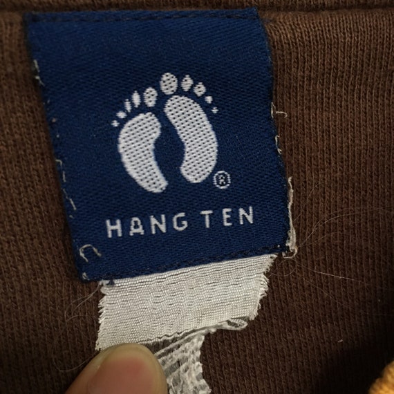 Rare! Hang Ten H Big Logo Embroidery Spellout Sur… - image 6