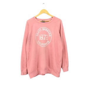 Rare! Santa Barbara California Big Logo Embroidery Crewneck Sweatshirt Jumper Pullover Style Fashion Designer Mv Sport / Size XXLarge