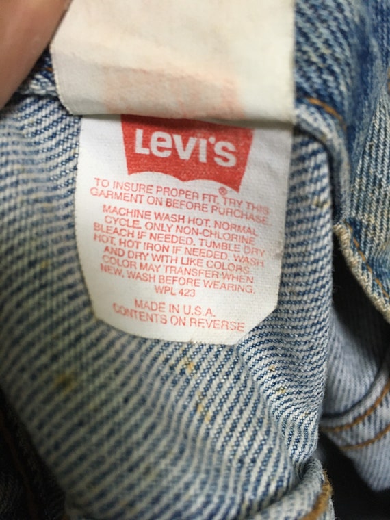 Rare!! Vintage Levis Strauss Made In USA Jacket J… - image 7