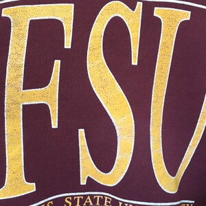 Sällsynt! Ferris State University FSU Jansport 90-tals stor logotyp Vintage rund hals tröja Tröja Pullover Stil Mode / Storlek Medium bild 5