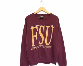 Rare! Ferris State University FSU Jansport 90s Big Logo Vintage Crewneck Sweatshirt Jumper Sweater Pullover Style Fashion / Size Medium