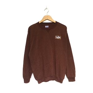 Rare! Lee USA Big Logo Crewneck Hoodies Pullover Sweatshirt Spellout Vintage / Size Large