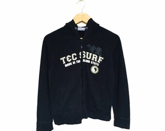 Rare! T&C Surf Designs Hawaii Made In The Aloha State Live Like This Big Logo Spellout Hoodies Pullover Sweatshirt Sweater Vintage / Size S