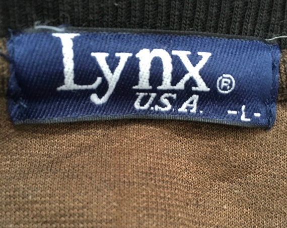 Rare! LYNX USA Sport Big Logo Embroidery Crewneck… - image 8