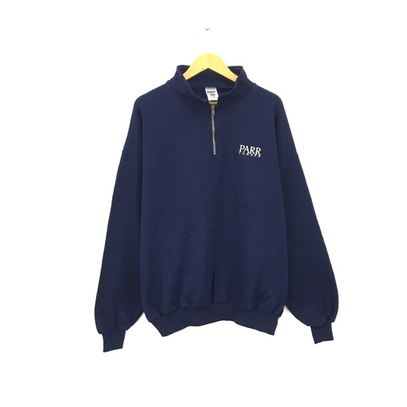 Rare! Parr Lumber Jerzees Half Zipp Small Logo Embroidery