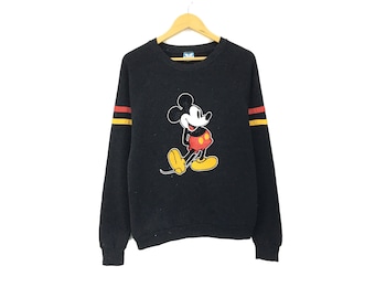 Rare! Mickey Mouse California Vintage Cartoon Walt Disney Big Logo 90s Crewneck Sweatshirt Jumper Pullover Style Fashion / Size Large