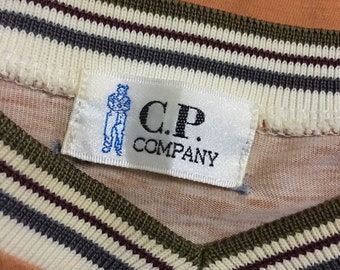 Rare!! Vintage C.P. Company R 16 Collection Big Logo Tee T Shirt