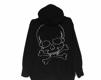 Skull Jumper Undead Head with Top Hat Sweatshirt Sweater