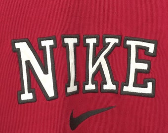 Rare! Nike Swoosh 90s Big Logo Embroidery Spellout Crewneck