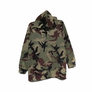 Rare! Camo Military Nice Design Vintage Crewneck Sweatshirt Hoodies Jumper Pullover Size Large
