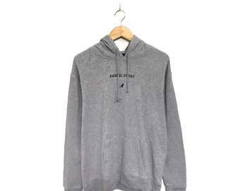 Rare! Kangol Sport Big Logo Embroidery Vintage Hoodies Sweatshirt Jumper Sweater Pullover Style Fashion Streetwear Designer / Size XLarge