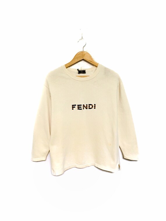 Rare Fendi Big Logo Embroidery Spellout 