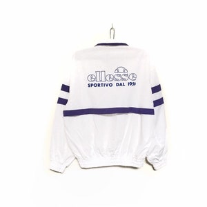 Vintage Ellesse Italy Big Logo Jacket Zip / Crewneck Sweatshirt Hoodie Jumper/ Designer Fashion/Windbreaker/ Size Large