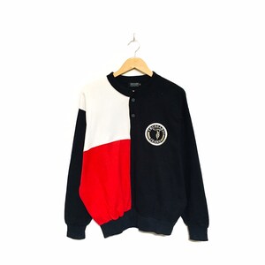Rare! Trussardi Jeans Big Logo Embroidery Spellout Crewneck Sweatshirt Jumper Sweater Vintage Pullover Style Fashion Designer / Size X Large