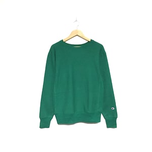 Rare! Champion Reverse Weave Warmup Vintage 90s Small Logo Crewneck Sweatshirt Jumper Pullover Vintage Streetwear Sportswear / Size Large