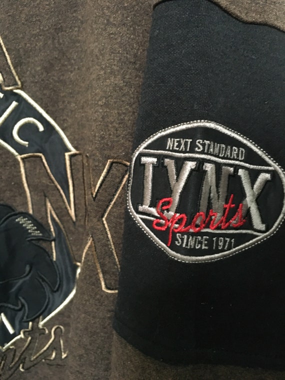 Rare! LYNX USA Sport Big Logo Embroidery Crewneck… - image 5