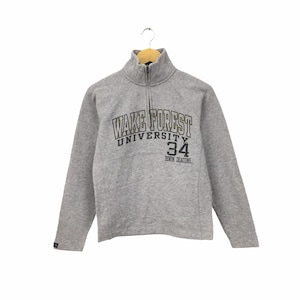 Rare! Vintage 90s Wake Forest University Jansport Big Logo Crewneck Sweatshirt Jumper Sweater Pullover Style Fashion / Size Small